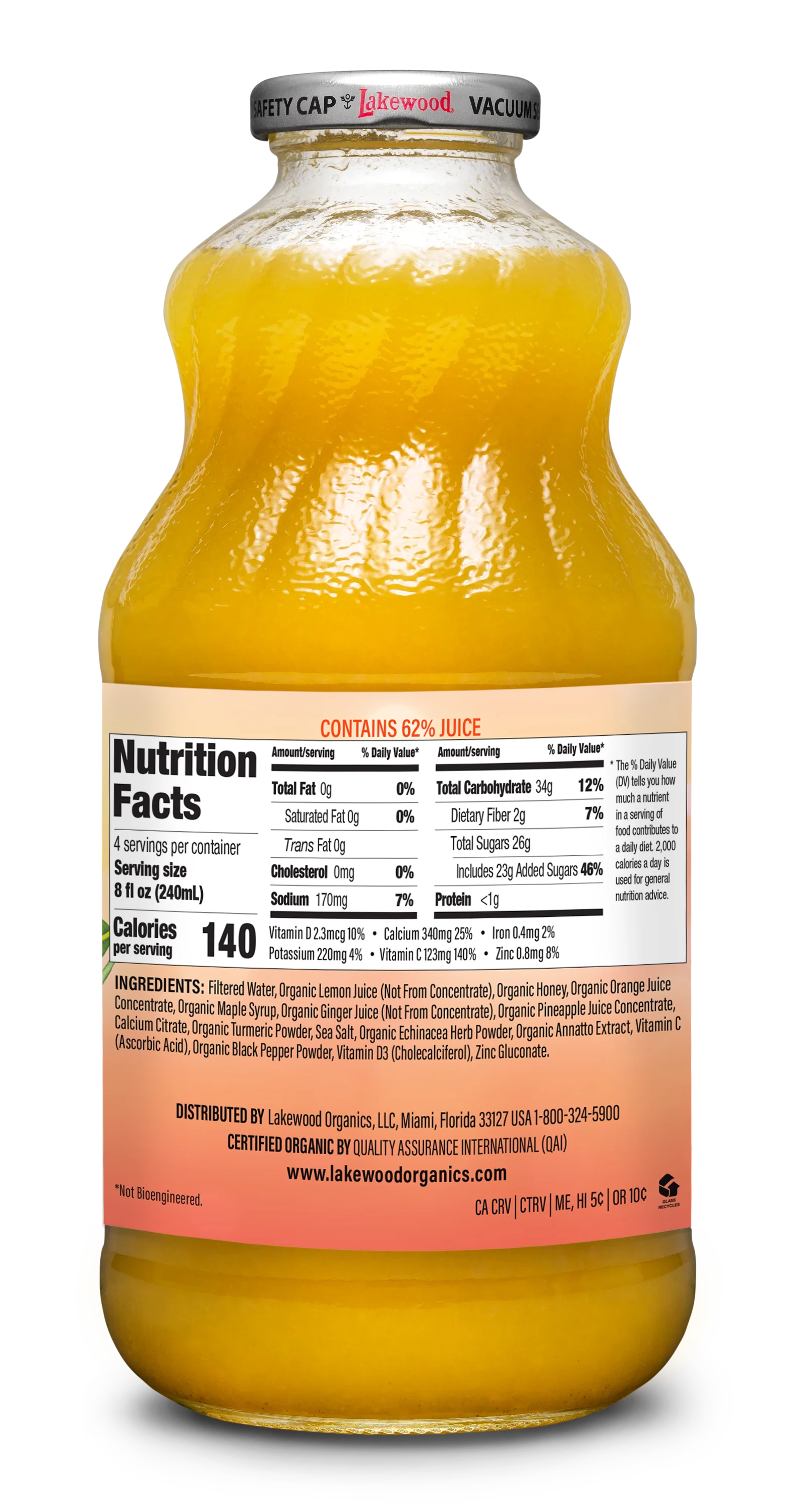 Lakewood Nurture Zesty Defense Juice | 32oz - Image 2