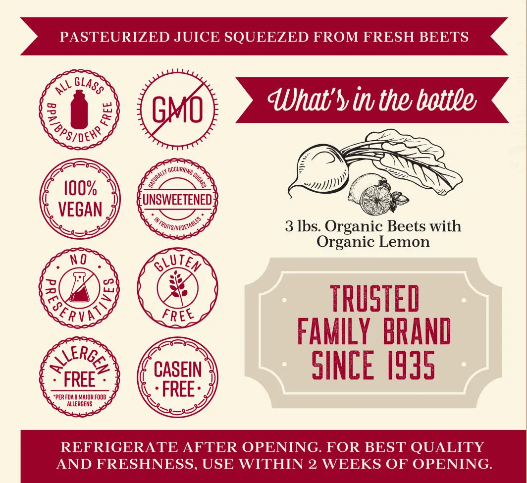 Lakewood Organic Pure Beet Juice | 32oz - Image 2