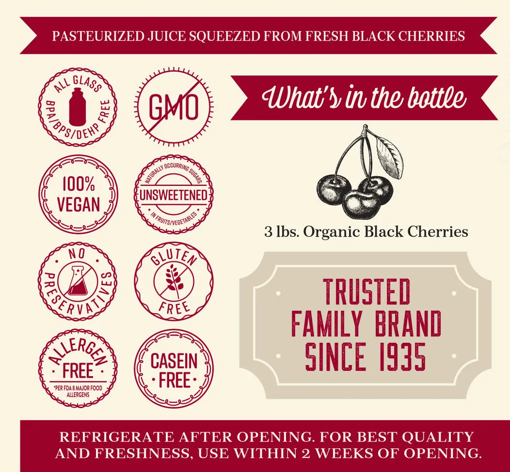 Lakewood Organic Pure Black Cherry Juice | 32oz - Image 2