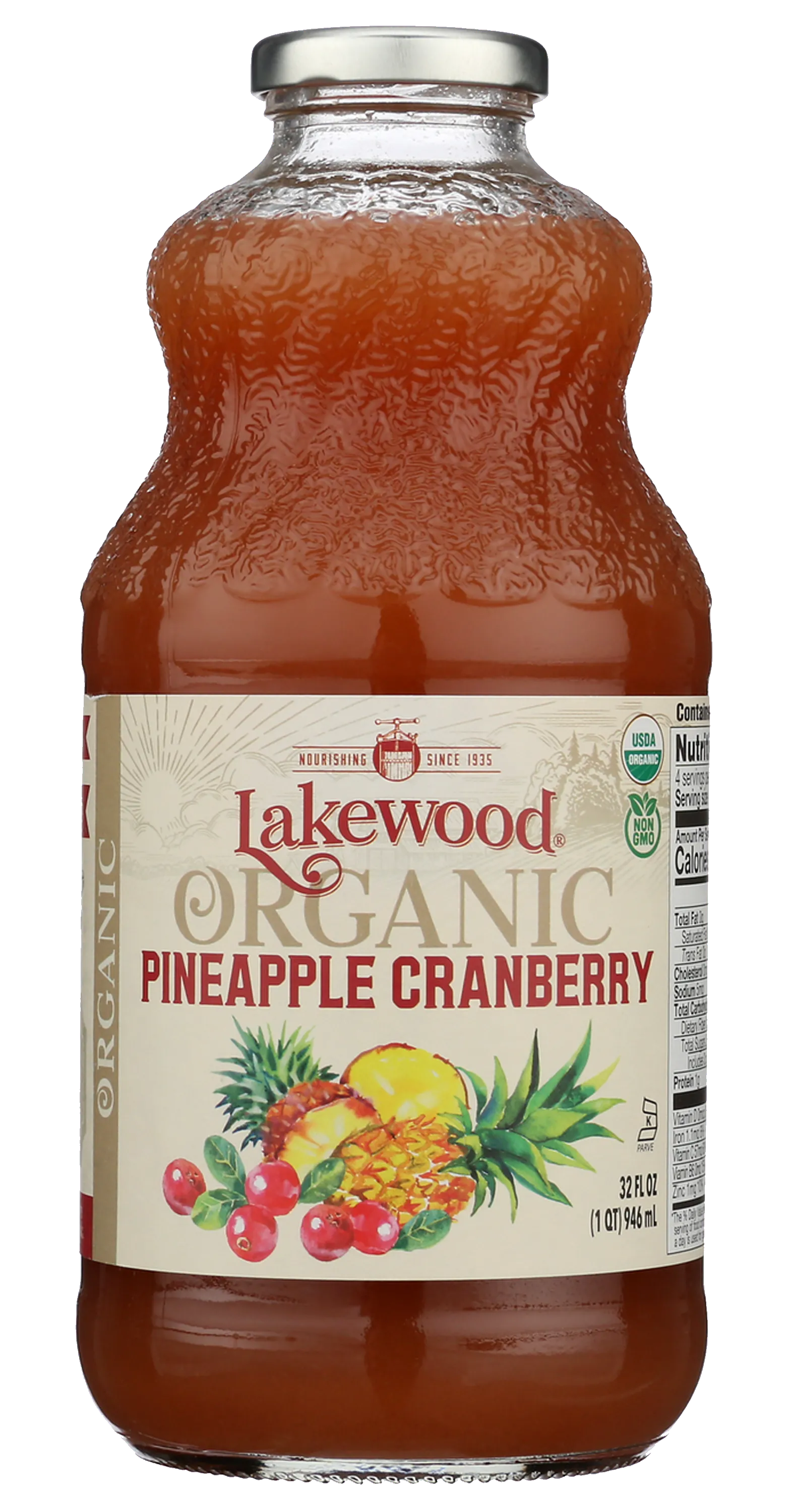 Lakewood Organic Pineapple Cranberry Juice | 32oz