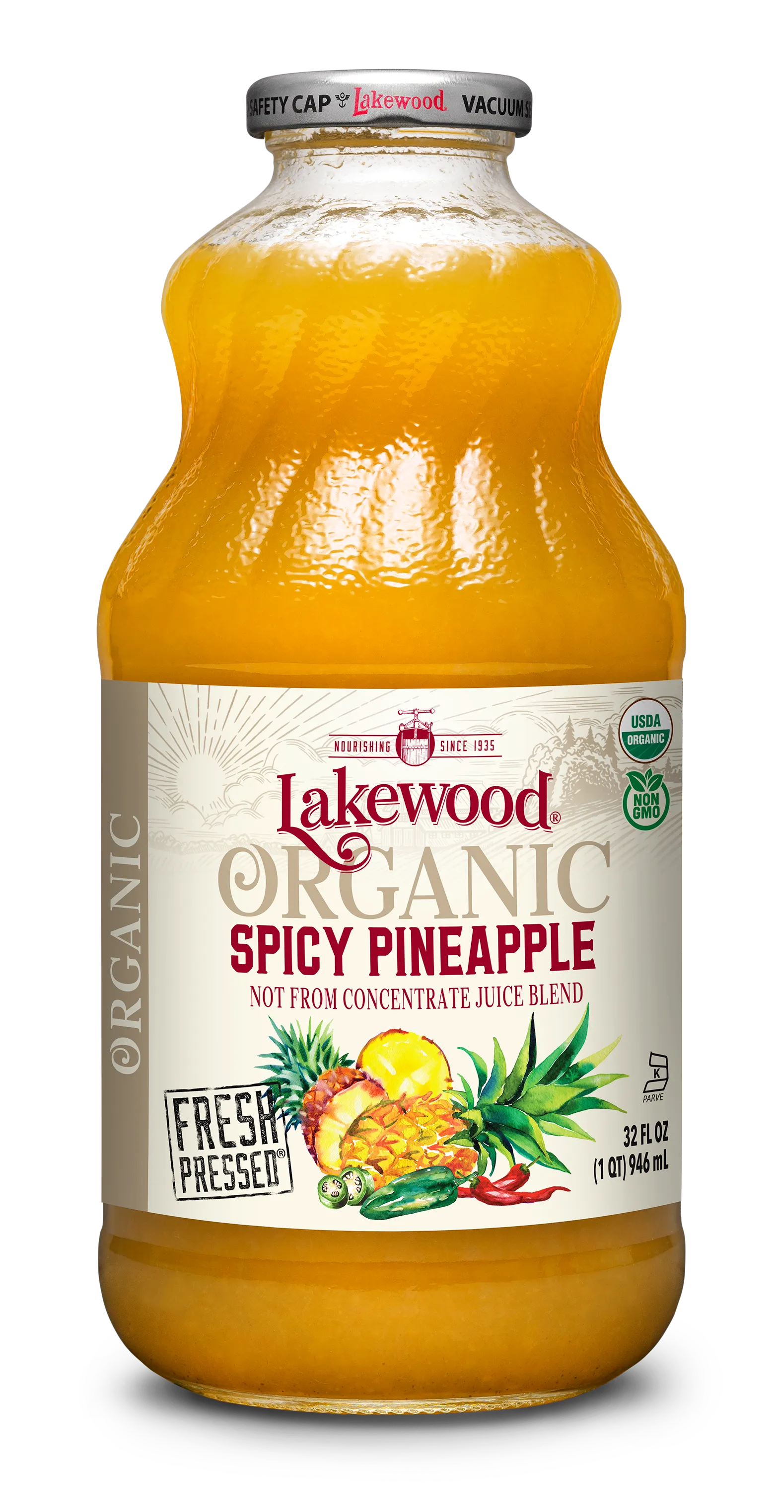 Lakewood Organic Spicy Pineapple Juice | 32oz